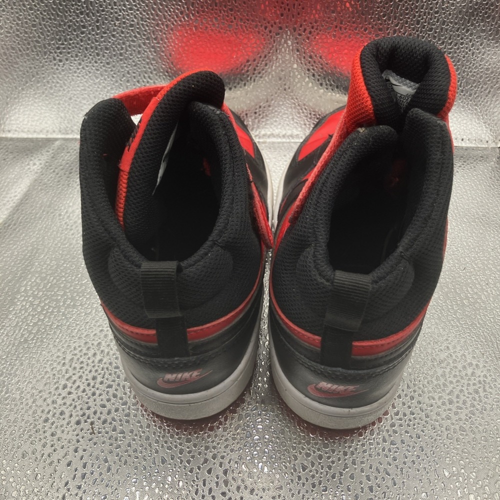 Nike CD7783-602 Boys High Top Red Black Sneakers Leather US Size 2 Y - Picture 8 of 13